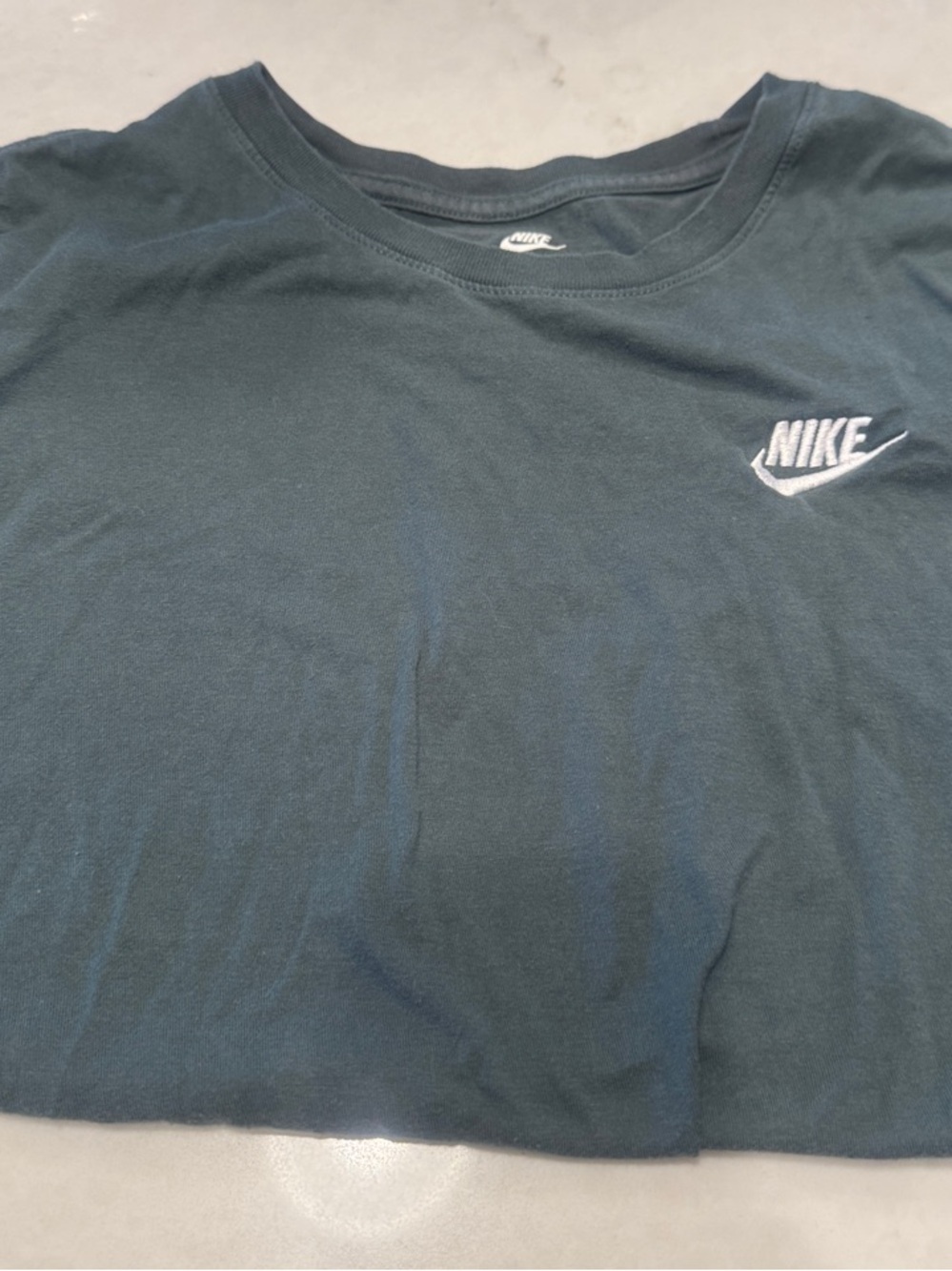 Nike Sage Green Crewneck T-Shirt with White Logo